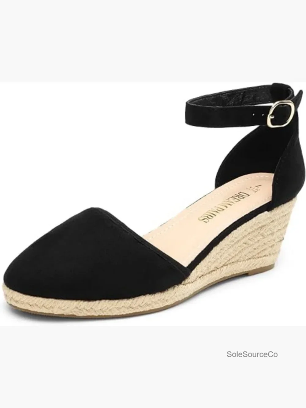 Espadrilles Closed Toe Ankle Strap Platform Wedge Sandals Dressy
